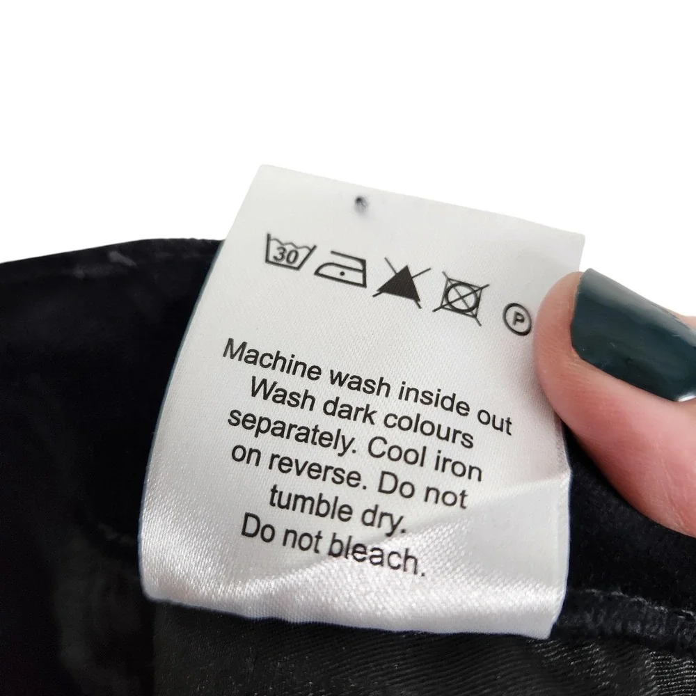 CORDINGS Pants Womens 6 Black Velvet‎ Stretch Skinny Jegging Pockets Casual